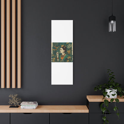 Frida Botanical Canvas Print — Vibrant Stretched Matte Wall Art