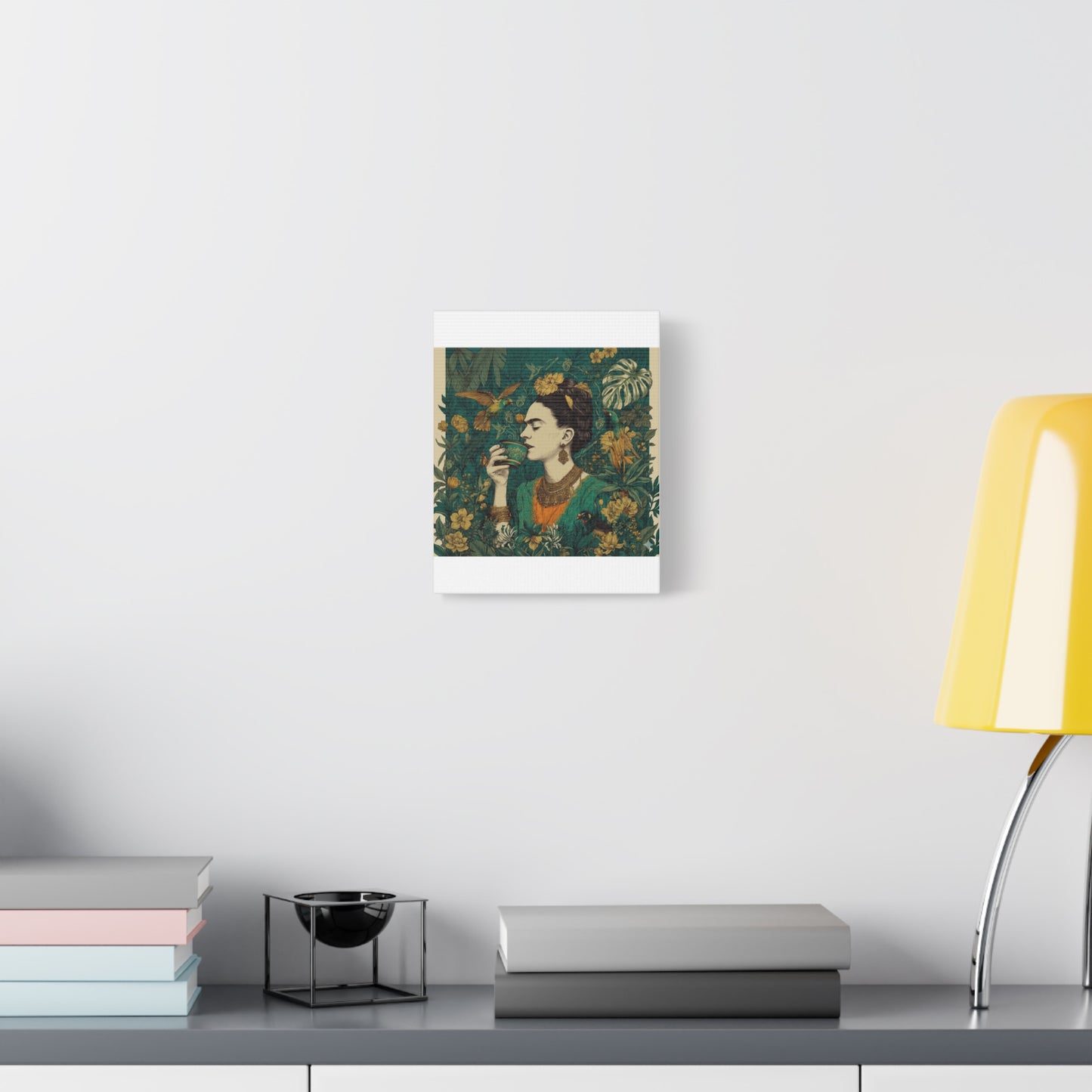Frida Botanical Canvas Print — Vibrant Stretched Matte Wall Art