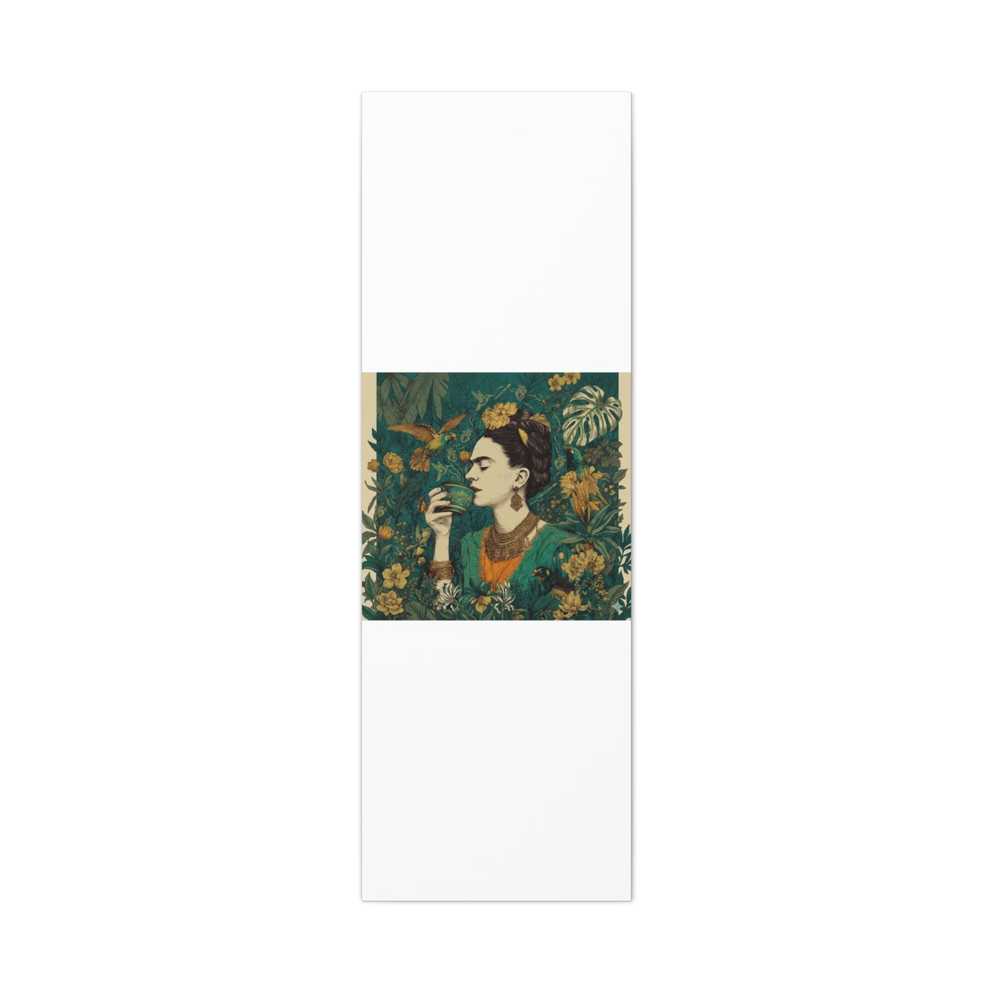 Frida Botanical Canvas Print — Vibrant Stretched Matte Wall Art