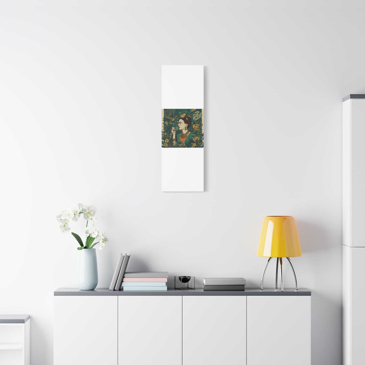Frida Botanical Canvas Print — Vibrant Stretched Matte Wall Art