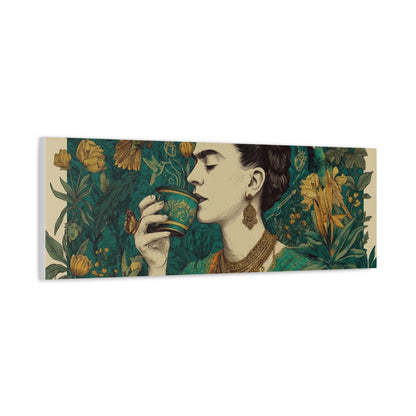 Frida Botanical Canvas Print — Vibrant Stretched Matte Wall Art