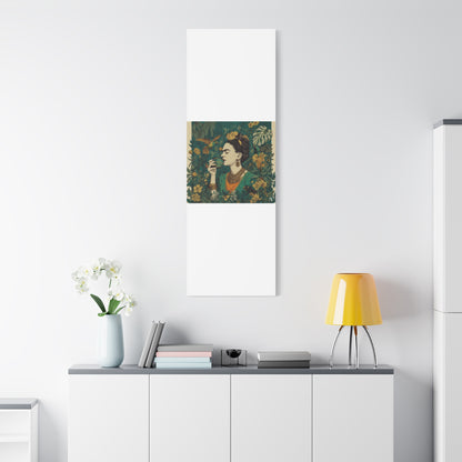 Frida Botanical Canvas Print — Vibrant Stretched Matte Wall Art