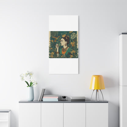 Frida Botanical Canvas Print — Vibrant Stretched Matte Wall Art
