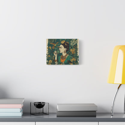 Frida Botanical Canvas Print — Vibrant Stretched Matte Wall Art