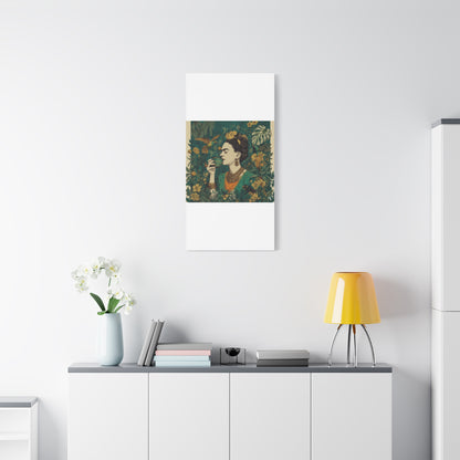 Frida Botanical Canvas Print — Vibrant Stretched Matte Wall Art