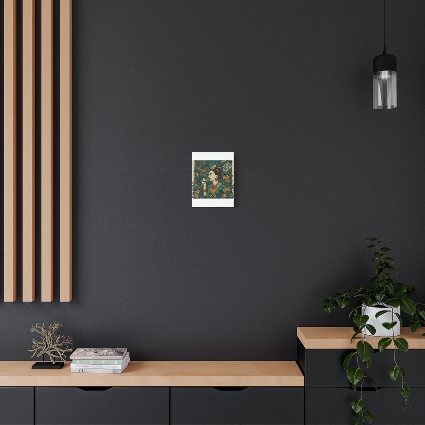 Frida Botanical Canvas Print — Vibrant Stretched Matte Wall Art