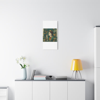 Frida Botanical Canvas Print — Vibrant Stretched Matte Wall Art