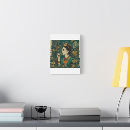 Frida Botanical Canvas Print — Vibrant Stretched Matte Wall Art