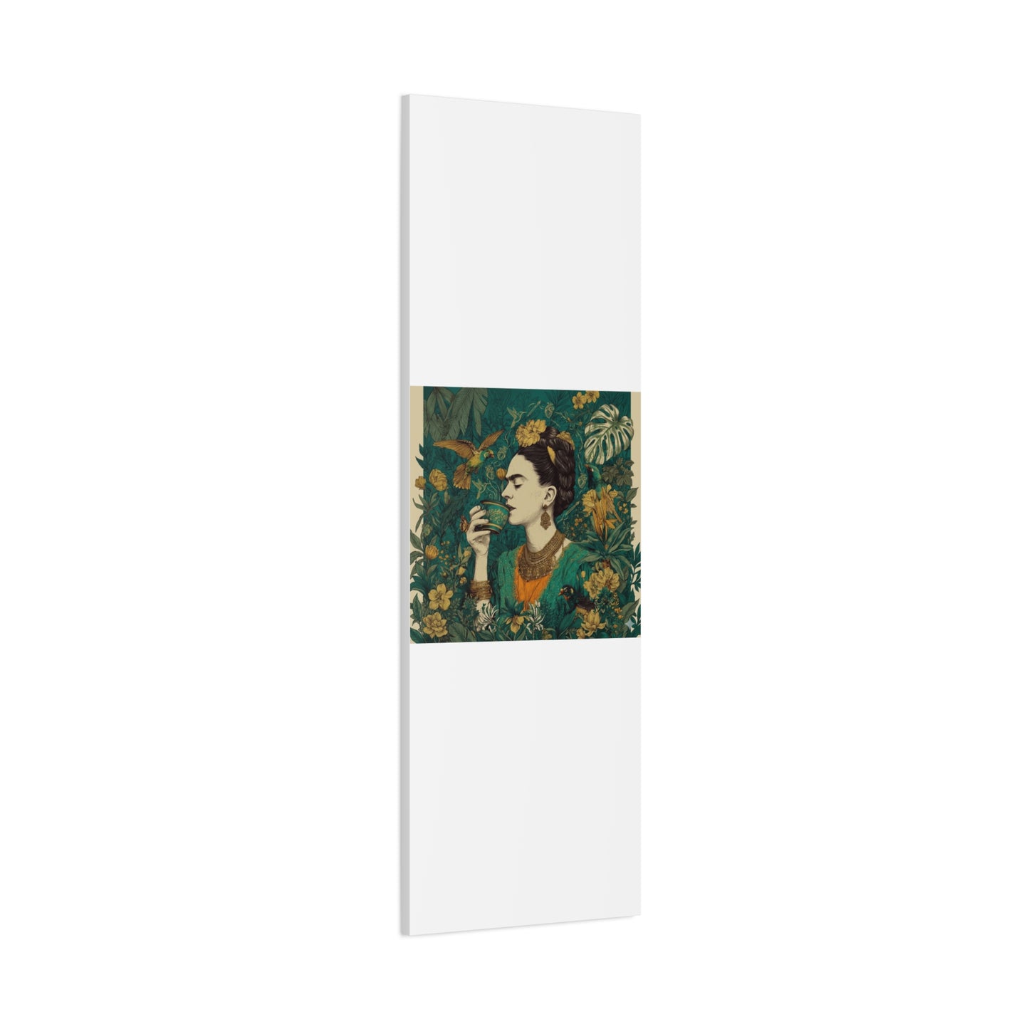 Frida Botanical Canvas Print — Vibrant Stretched Matte Wall Art