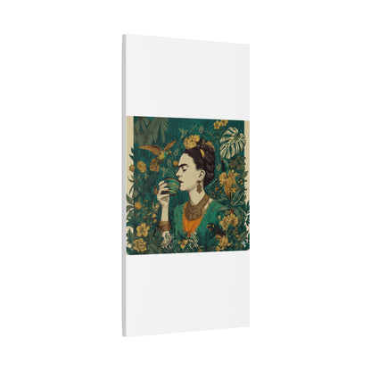 Frida Botanical Canvas Print — Vibrant Stretched Matte Wall Art