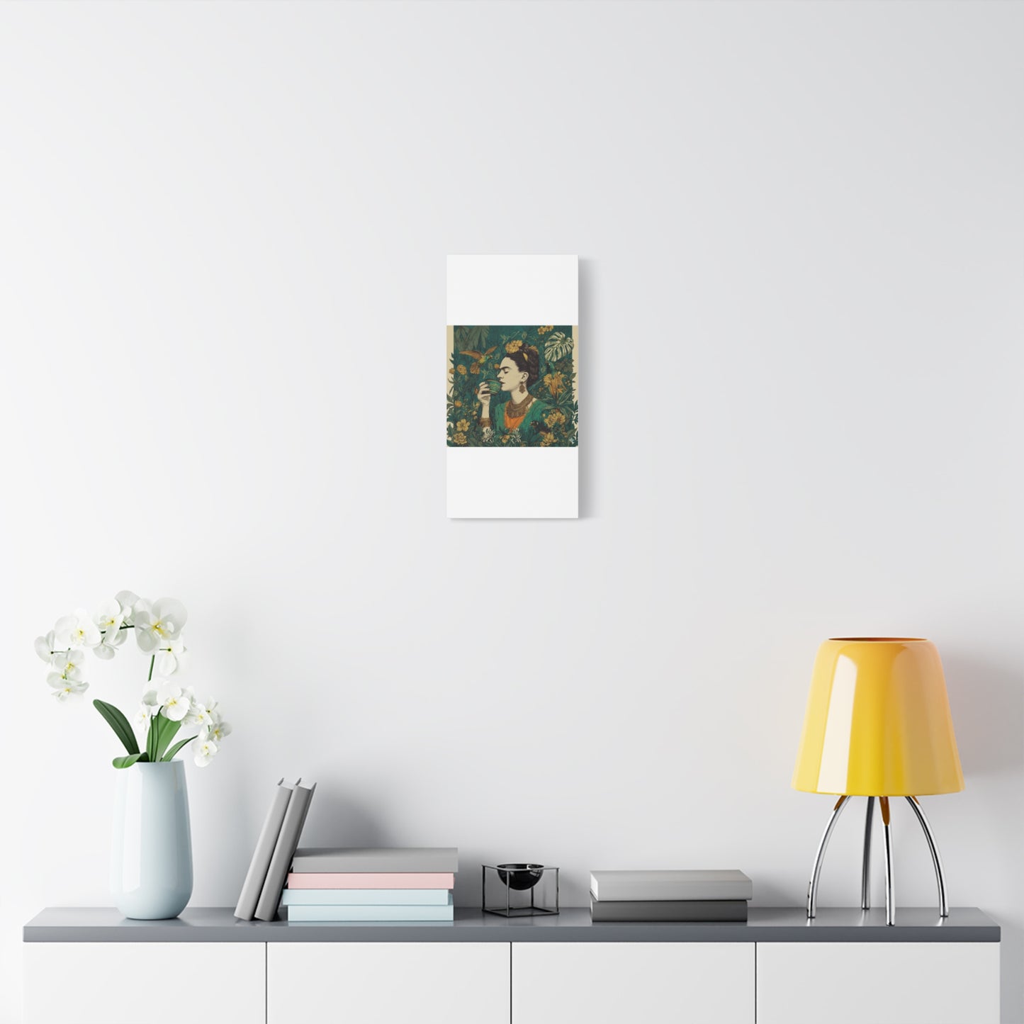 Frida Botanical Canvas Print — Vibrant Stretched Matte Wall Art