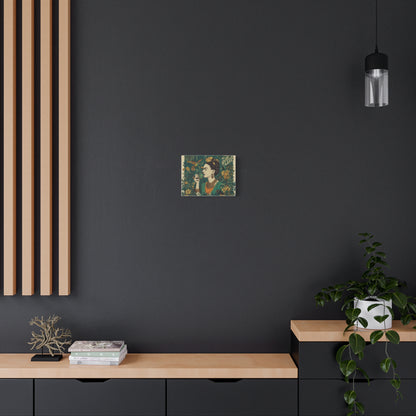 Frida Botanical Canvas Print — Vibrant Stretched Matte Wall Art
