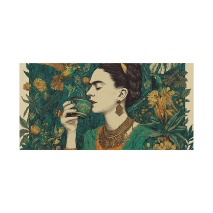 Frida Botanical Canvas Print — Vibrant Stretched Matte Wall Art